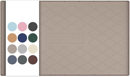 URMONA Under Sink Mat for Kitchen Waterproof, 34" x 19" Silicone Under Sink Mat for Shelf Liner Organizer, Cabinet Sink Protector Under Sink Liner for Bottom Kitchen, Bathroom(Beige)