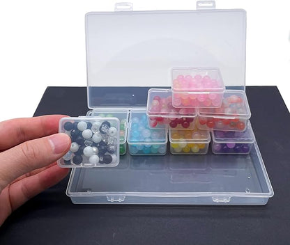 Tackle Box Organizer - Plastic Storage with Removable Compartment, Small Parts, Craft & Sewing Accessories (8-GRIDS)