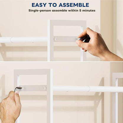 Mavivegue Expandable Shoe Rack, 5-Tier Shoe Organizer for Closet, Adjustable Shoe Rack for Front Door Entrance, Entryway