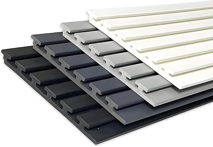 Single Slat Wall Panel (24"x9") - Small PVC Board for DIY Workshop, Bedroom Storage, No Hooks Included. The Slats are only about an inch apart, PVC slate wall panels for Storage (Small-sized, 24"×9")