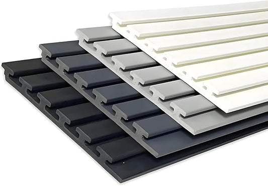 Single Slat Wall Panel (24"x9") - Small PVC Board for DIY Workshop, Bedroom Storage, No Hooks Included. The Slats are only about an inch apart, PVC slate wall panels for Storage (Small-sized, 24"×9")