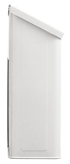 Magnetic Lint Bin for Laundry Room, 2.5L Space-Saving Laundry Trash Can, Wall Mounted or Freestanding Dryer Lint Holder, White Farmhouse Design