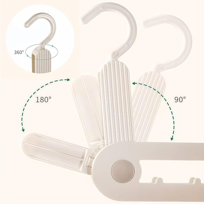 Folding Clothes Drying Rack - Portable Collapsible with Hook - Travel Essentials for Cruise Ship, RV, Hotel & Small Room