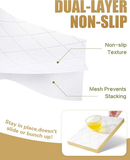 Shelf Liners for Kitchen Cabinets Non-Adhesive, Non-Slip Thickened Shelf Paper Waterproof Washable for Drawer Dresser Pantry Shelve Bathroom Protector Liner