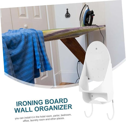 1pc Wall Mounted Ironing Board Holder Iron Organizer for Home Material Easy to Install for Laundry Rooms and Bathrooms