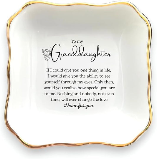 Granddaughter Gift, Ring Dish, Gift for Granddaughter, Granddaughter Birthday Gift, Granddaughter Wedding Day Gift, Gift from Grandma, Granddaughter Present, to My Granddaughter