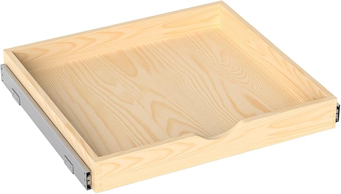 Wooden Pull Out Cabinet Organizer, Slide Out Drawer for Kitchen Organizers and Storage, Soft Close, Heavy Duty, Fully Expandable