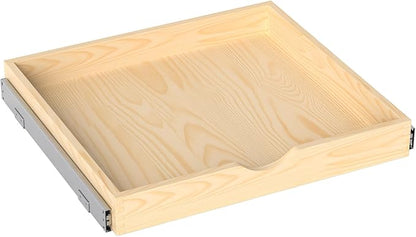 Wooden Pull Out Cabinet Organizer, Slide Out Drawer for Kitchen Organizers and Storage, Soft Close, Heavy Duty, Fully Expandable
