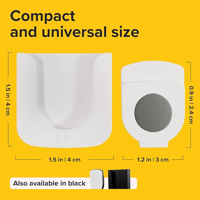 Magnetic Remote Control Holder - 10 Pcs White Set for TV, Fan, and Air Conditioner Remotes - Wall Mount with Self-Adhesive Back for Easy Installation and with our Powerful and Sleek Magnetic Holders