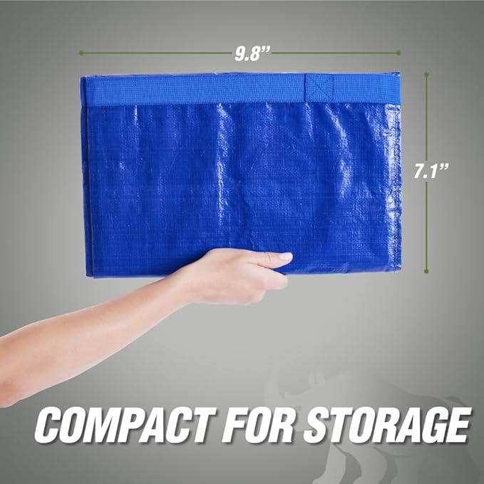 RUGGED RHINO Heavy Duty Extra Large Moving Bags, Durable Bag with Strong Handles and Zipper, Moving Boxes Alternative for College Packing, Holiday Décor, Space Saving Storage with Label, 2 Pack Clear