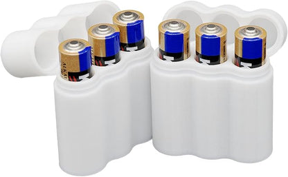 Slimline AAA Battery Case, Compact Durable TPU Organizer for Safe Storage & Home Organization – 2-Pack (Holds 3 Batteries)