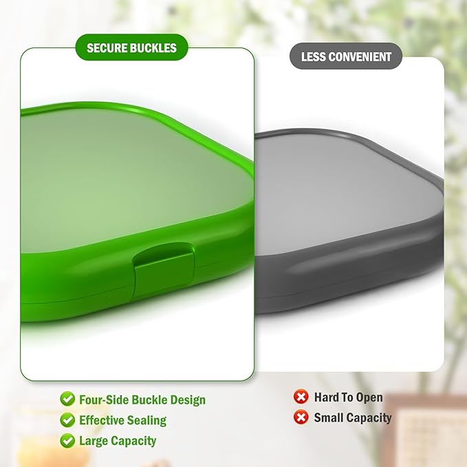 LYLHZRMDGC 2 Pack Reusable Silicone Storage Boxes, Avocado Saver & Onion Storage for Avocado, Cut Onions, Tomatoes, Garlic and Leftovers in Fridge (Blue/Green)