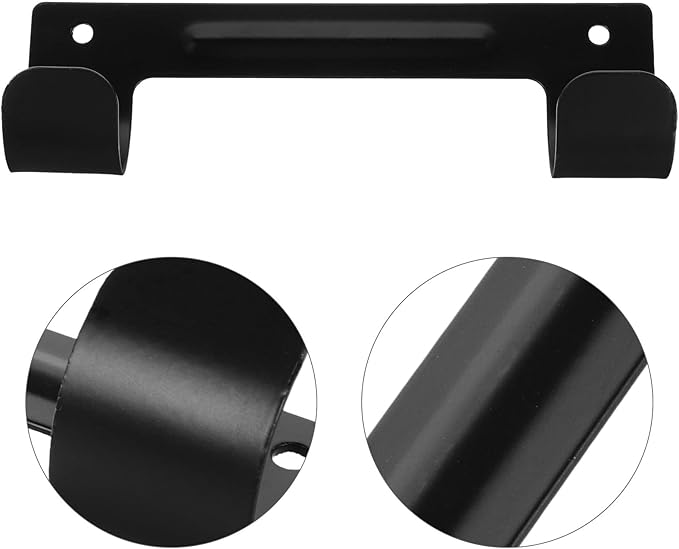 BESPORTBLE Ironing Board Wall Mount Hanger with Non-Slip Pads, Ironing Board Storage Hook for Laundry Room Organization, Sturdy Black Iron Stand Holder for Home Utility Storage