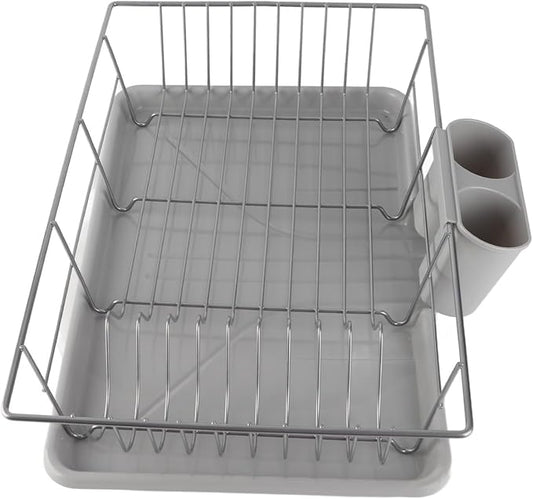 JTLB Metal Dish Storage Rack Drainer Kitchen Utensils Tableware Holder Drying Tray