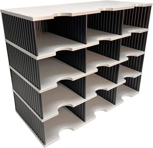 Ultimate Office TierDrop Jumbo 12-Compartment High-Wall Sorter - Sorts Documents, Forms & Mail - Durable Construction Features Expandable, Modular, No-Tool Assembly Design