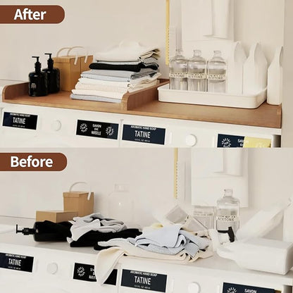 Washer Dryer Countertop with Shelf, 54" x 27" Wooden Laundry Countertop with 2 Hooks & Non-Slip Pads, Washer and Dryer Covers for The Top (Rustic Brown)