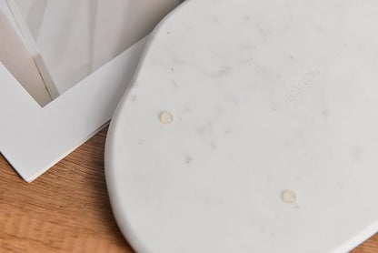 Cloud Shaped Natural Marble Tray 9"x6" – Decorative Catchall for Home Decor | Stone Organizer for Vanity, Bathroom, Kitchen, Jewelry, Perfume, Candle, Keys & Countertop Display (Arctic White)