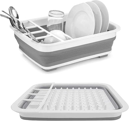 Drying Rack Kitchen, Dish Drying Rack, Dish Racks for Kitchen Counter, Dish Rack, Collapsible Dish Drying Rack—Suitable for Kitchens, motorhomes, Yachts, Campers (Off-White)