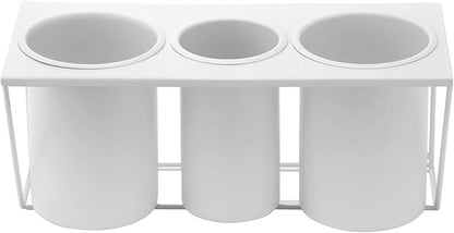 JackCubeDesign Wall Mount Hair Dryer Holder Hair Styling Product Care Tool Organizer Bath Supplies Accessories Tray Stand Storage Bathroom Steel (White) MK470A