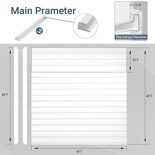 4x4FT Slat Wall Paneling Slatwalls Panel Wall Heavy Duty Industrial PVC Panels Garage Storage System for Easy Install Garage Organization Sturdy Walls Slats for Home & Bike Rack Storage