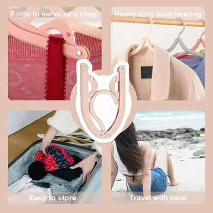SHERY Travel Clothes Hangers Portable Folding Foldable Cloth Drying Rack Organizer Pack Accessories