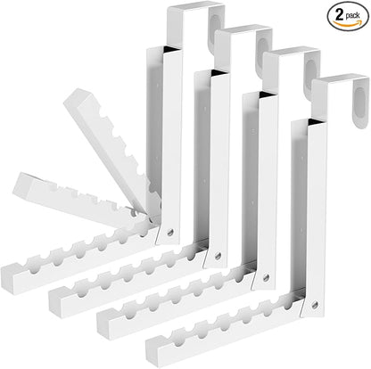 WLCSNG Over The Door Hooks 4 Pack,Over The Door Hanger Hook,Folding Over The Door Drying Rack for Laundry,Coat Rack,Compact Small Space Foldable Portable