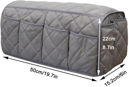 IPENNY 14Pockets Cotton Sofa Couch Remote Control Holder Chair Armrest Caddy Pocket Organizer Storage Bag for Cellphone Tablet Notepad Book Magazines DVD Eyewears Drinker Snacks Holder Pouch