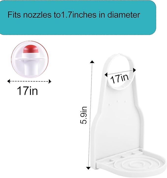 2-Pack Laundry Detergent Dispenser Cup Holders with Easy-Press Spout Switch, Drip Catcher Tray, No-Mess Soap Dispenser Organizer for Laundry Room Storage & Cleaning Supplies