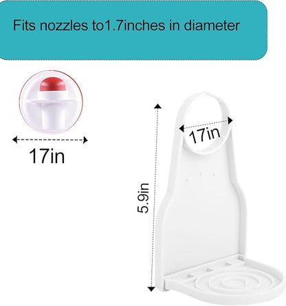 2-Pack Laundry Detergent Dispenser Cup Holders with Easy-Press Spout Switch, Drip Catcher Tray, No-Mess Soap Dispenser Organizer for Laundry Room Storage & Cleaning Supplies