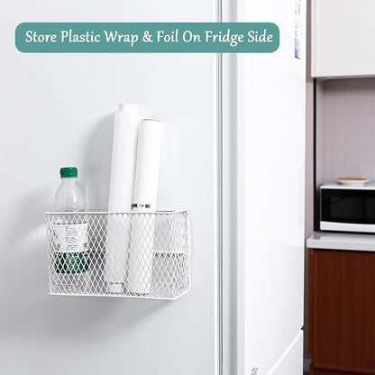 Magnetic Dryer Ball Holder For Laundry Room Organization And Storage, Metal Hanging Lint Bin Basket, Iron Mesh Dryer Ball Container Box Organizer