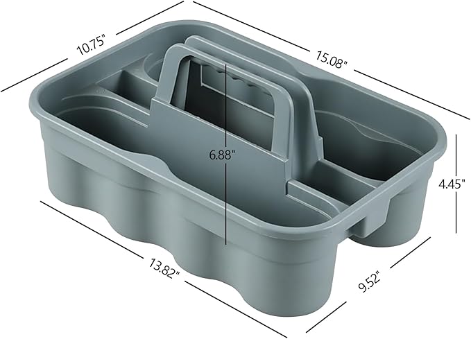 Parlynies All-Purpose Cleaning Caddy, Cleaning Tool Organizer with Handle Portable Shower Caddy Basket, Grey, 6 Pack