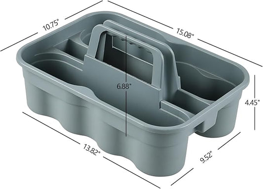 Parlynies All-Purpose Cleaning Caddy, Cleaning Tool Organizer with Handle Portable Shower Caddy Basket, Grey, 6 Pack