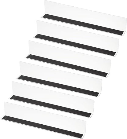 PATIKIL 6 Pack Shelf Dividers for Closet Organization, 13.8x1.57x2.4 Acrylic Magnetic Closets Separator Kitchen Cabinet Shelves Under Bed Blocker for Bedroom Kitchen Office, Clear