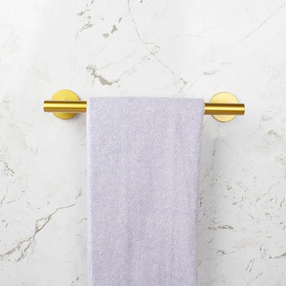 SUS 304 Stainless Steel Hand Towel Bar 12-Inch Bathroom Towel Holder Kitchen Dish Cloth Hanger Wall Mount Gold Finish