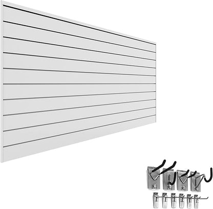 Proslat 33006 Mini Bundle with Slat Wall Panels and Mini Hook Kit, White
