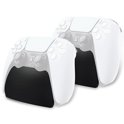 PlayVital 2 Pack Controller Display Stand for ps5, Gamepad Stand Desk Holder for ps5 Controller Accessories with Rubber Pads, Solid Black