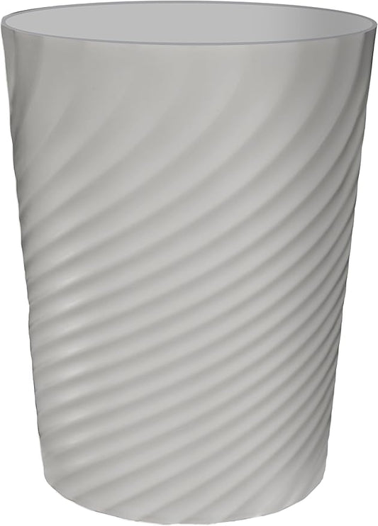 DAJITRE 1.8 Gallon Small Trash Can Wastebasket Recycling Bin Slim Profile for Compact Spaces Bathroom, Office, Bedroom, Kitchen (1.8 Gallon, Grey)