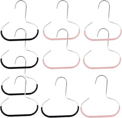 Durable Steel Hangers Maximize Closet Space with Versatile Storage, Hat Organizer Durable Stainless Steel, Durable Steels Hangers for Caps, Ties, Scarves, Clothes (Mixed,10pcs)