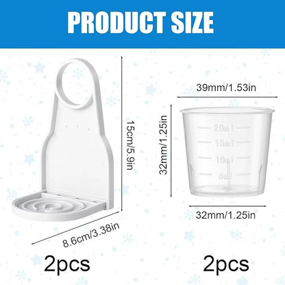 2-Pack Laundry Detergent Dispenser Set with Detergent Holder Cups