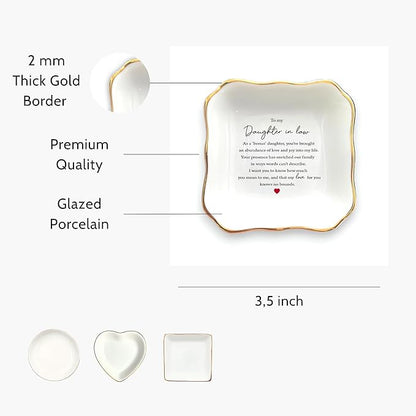 Mother In Law Gift: Ring Dish, Jewelry Dish for Daughter In Law's Birthday or Wedding