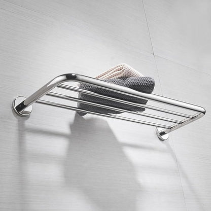 Hotel Towel Racks for Bathroom Wall Mounted, 30 Inch Towel Shelf for Bathroom, 2-Tier Bathroom Towel Rack, Polished Chrome