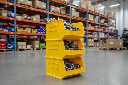 Hudson Exchange 18" x 16.5" x 11" Plastic Stackable Storage Bin and Hanging Container, Yellow