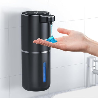 Fantictas Automatic Soap Dispenser Touchless Automatic Liquid Soap Dispenser 4 Adjustable 1200mAh Soap Dispensing Levels Wall Mount for Kitchen and Bathroom