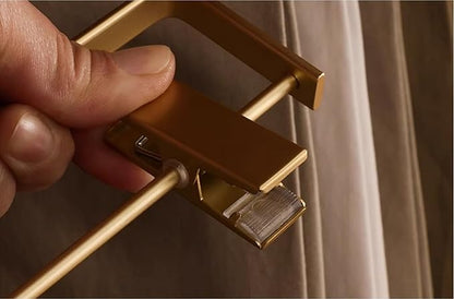 Premium Matte Gold Aluminum Pants Clip Hanger 100 Pack, Extra Smooth & Durable Metal Shirt Dress Aluminum Alloy Hanger,Clothing Support,Clothing Hang