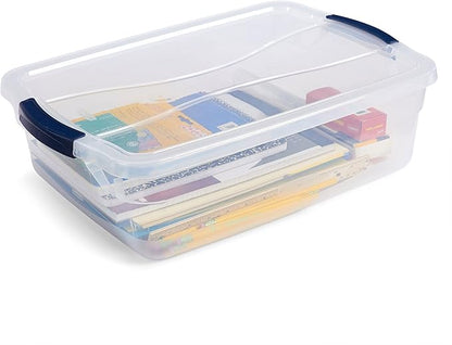 Rubbermaid Latching Plastic Storage Tote, 12 Pack