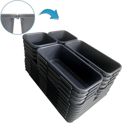 25 PCS Interlocking Desk Drawer Organizer Separator for Office,Bathroom,Kitchen,Makeup,Tool（4 Sizes）