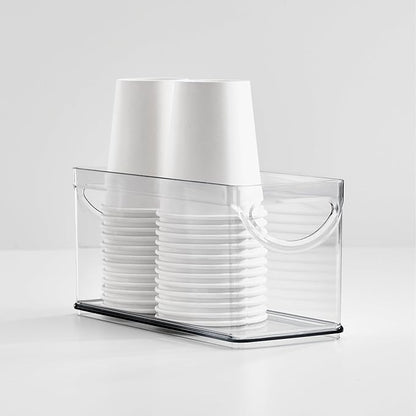 iDesign Recycled Plastic Cabinet and Pantry Storage Bin with Integrated Handles – 10” x 4.25” x 5”, Clear Bin