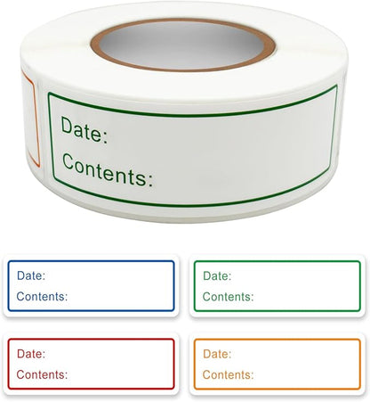 300 PCS Removable Freezer Labels, 1 x 3 Inch Food Labels to Write on Food Storage Stickers Date Label, Waterproof Oil Resistant Canning Labels Jar Labels Freezer Paper Label, Clean Leaves No Residue