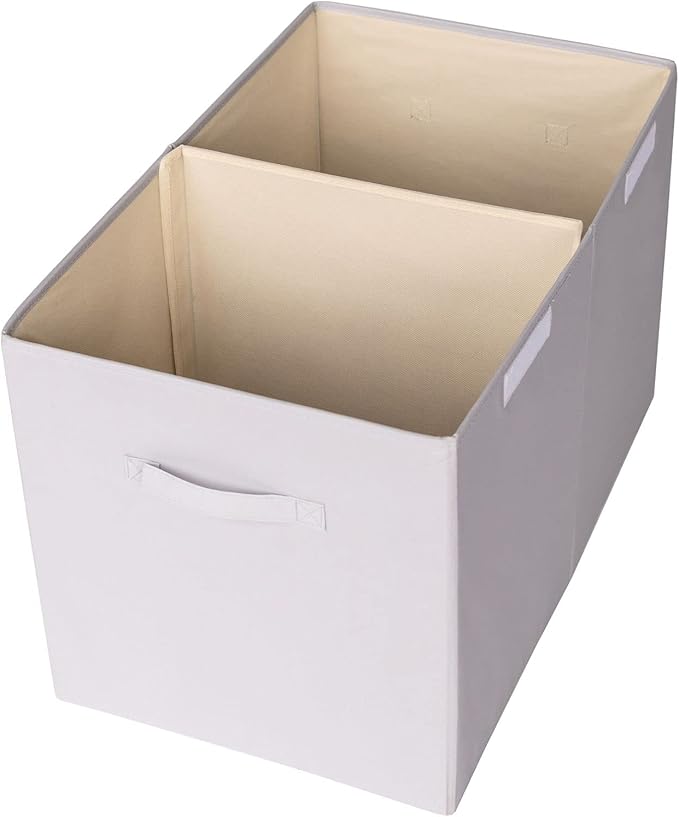 3 Sprouts Recycled Fabric Toy Chest Storage Box - Extra Large Toy Storage Box, Sturdy Toy Bins - Kids Organizer for Bedroom - Toybox Basket with Lid for Kids, Toddlers, Boys, Girls - Solid Gray