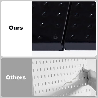Pegboard Smith 48x24 inch Black Metal Pegboard Kit for Wall Organization with Hooks, Garage Storage Bins, and Utility Tool Board, Efficient Tool Organizer Peg Board